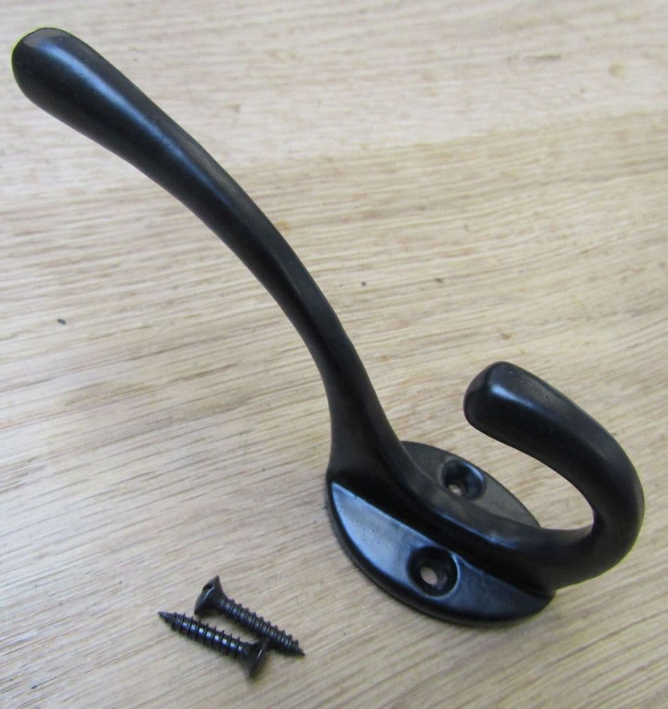 Industrial Coat Hook Black Antique