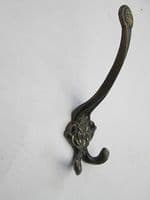 LARGE CAST IRON TRIPLE DOUBLE HAT AND & COAT HOOK DECORATIVE VINTAGE OLD DESIGN