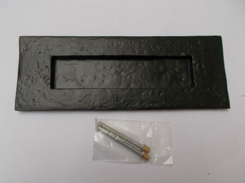 Large Plain Letter Plate Black Antique
