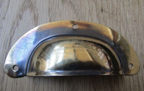 Large Steel Canet Cup Handle Antique Brass