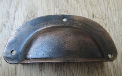 Large Steel Canet Cup Handle Antique Copper