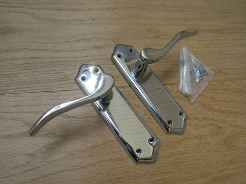 Lever Latch Door Handle Turin Polished Chrome