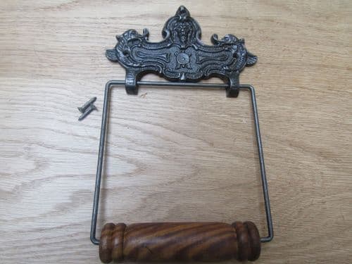 Lion Head Toilet Roll Holder Antique Iron