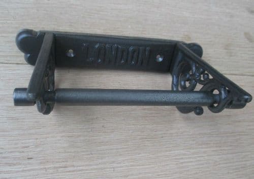 London Scroll Toilet Roll Holder Antique Iron