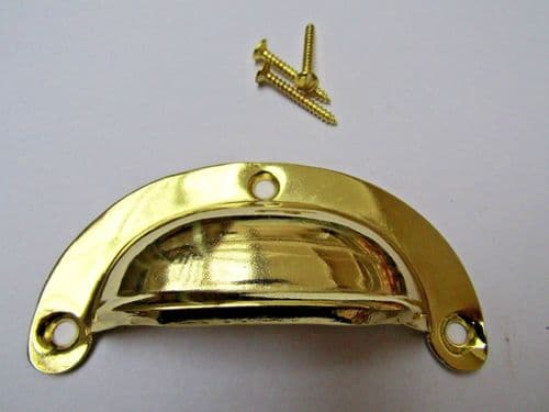 Lugged Pressed Steel Cup Pull Polished Brass
