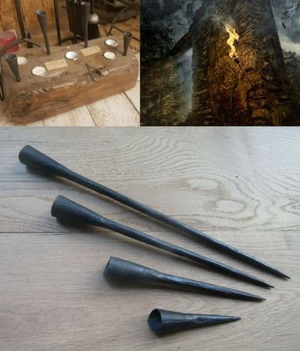 Medieval Dungeon Spike In Candle Holder 12''