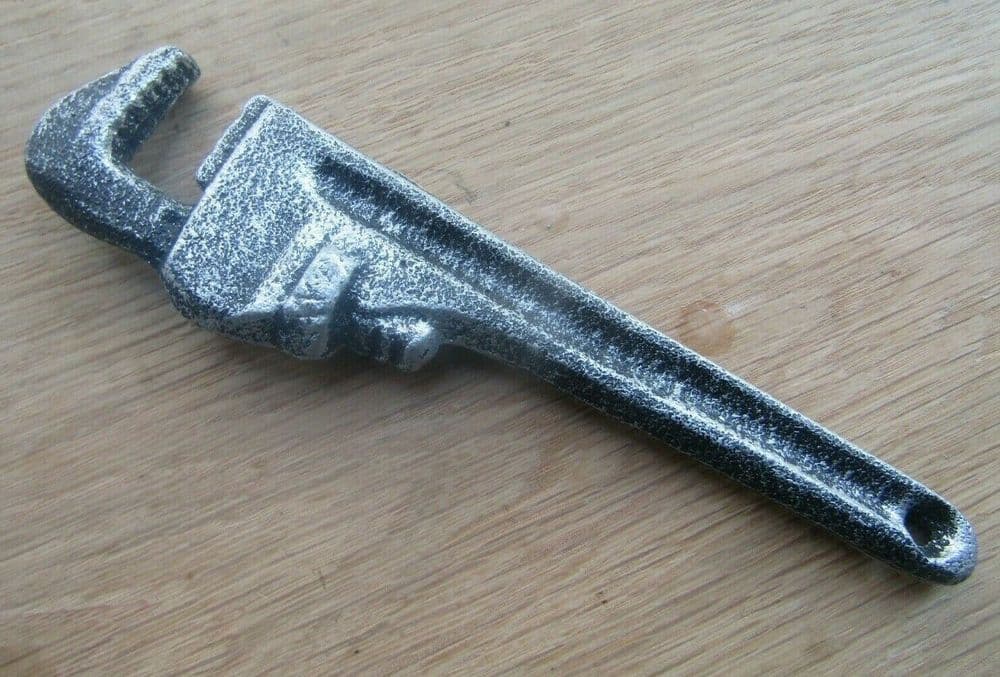 Mens DIY Pipe Wrench Tool Bottle Opener