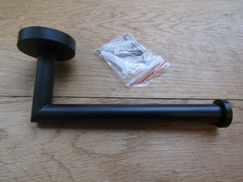 Modern Toilet Roll Holder Matt Black