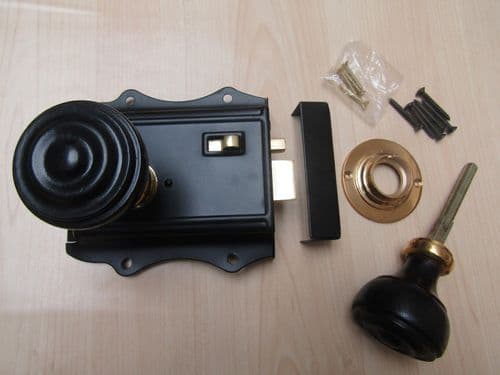 Olde Latch Black & Bun Rimmed Ebony + Brass Set