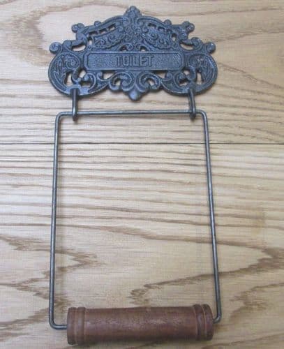Ornate Decorative Toilet Roll Holder Antique Iron