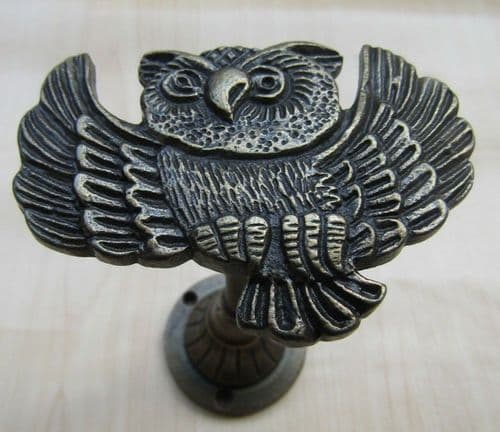 Owl Curtain Hold Back Antique Brass