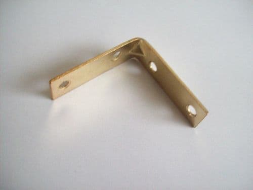 Pack Of 10 40mm Corner Brace Brass Plated