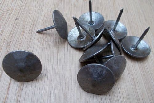 Pack Of 10 Door Studs Hammered Steel Antique Iron