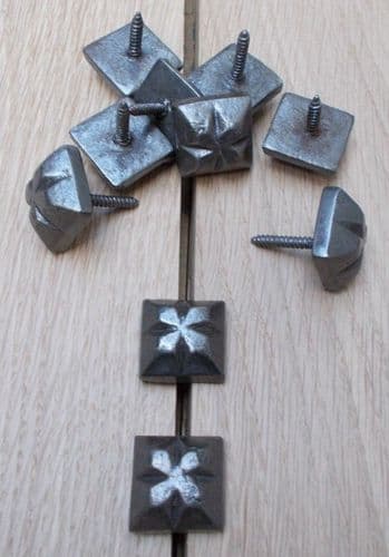 Pack Of 10 Door Studs Ornate Decorative Antique Iron