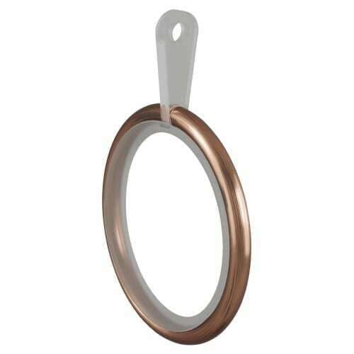 Pack Of 10 Metal Cafe Curtain Pole Rings Antique Brass