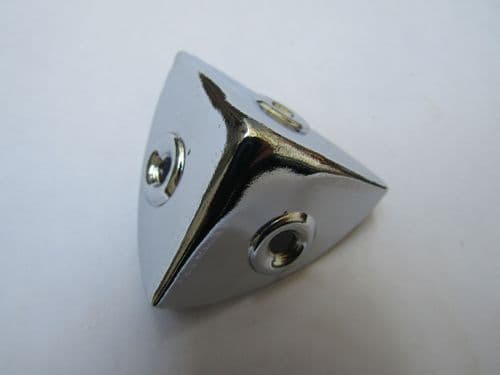 Pack Of 10 Small 28mm Round Chest Corners Polished Chrome