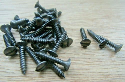 Pack Of 100 6G X 1.0 '' 3.5 X 25mm Slotted Antique Iron