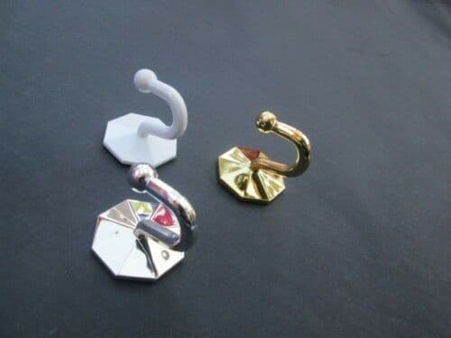 Pack Of 2 Self Adhesive Hook Gold