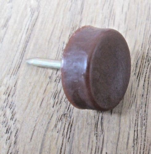Pack Of 20 Nail In Furniture Floor Glides 16mm Brown
