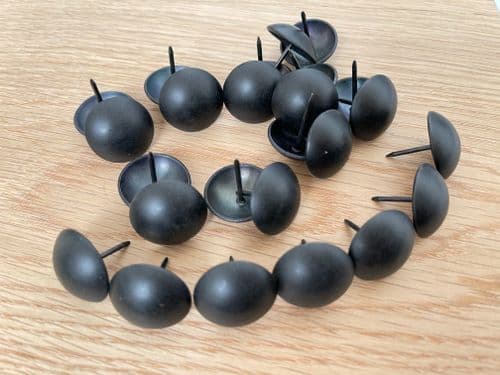 Pack Of 25 Door Studs 24mm Round Black Antique