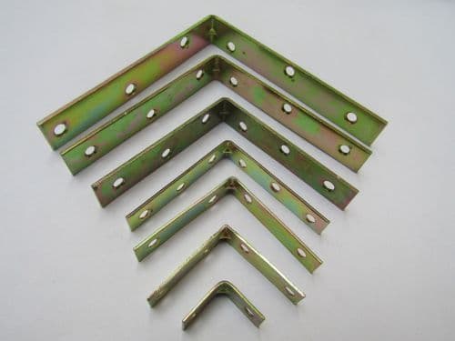 Pack Of 4 Yellow Passivated Corner Braces 4"