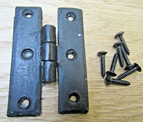 Pair Of 3" Handforged Plain H Hinge