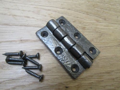 Pair Of 3" Plain Butt Hinges Antique Iron