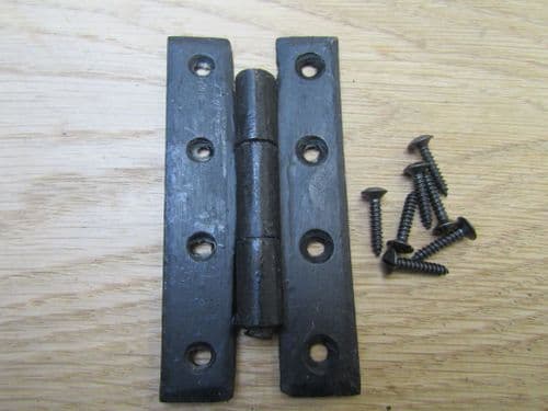 Pair Of 4" Handforged Plain H Hinge