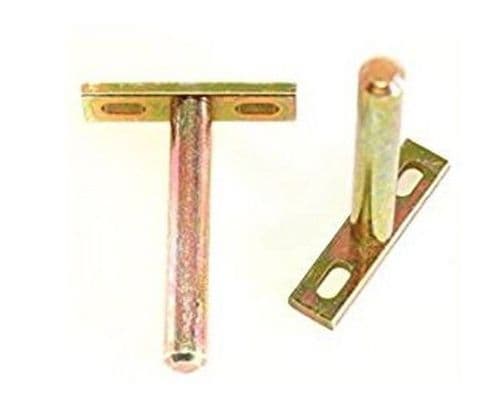 Pair Of Concealed Floating Shelf Bracket 65mm Yellow Zinc