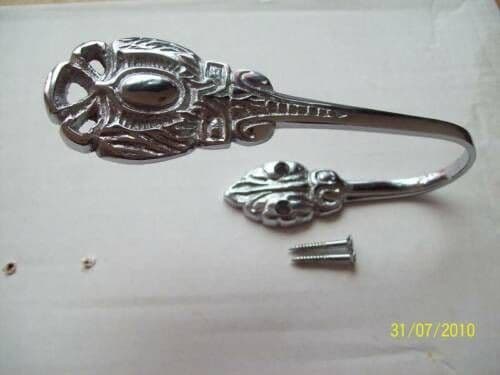 Pair Of Curtain Hold Back Polished Chrome