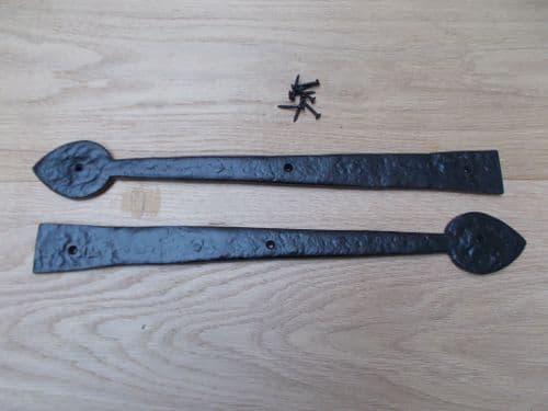Pair Of Hinge Fronts Black Antique 16" Arrow Head