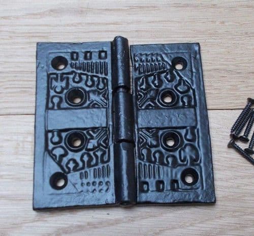 Pair Of Large Decorative Church Butt HInges