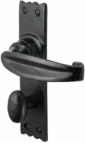 Pair Of Tewkesbury Bathroom Handles Black Antique