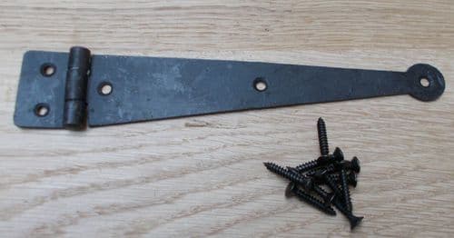 Penny End Strap Hinge Black Wax