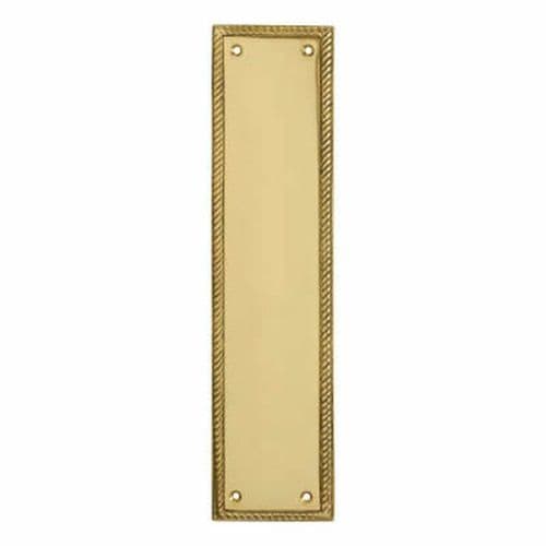 Plain Georgian Polished Brass Finger Plate