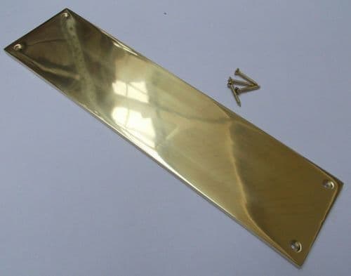 Plain Victorian Polished Brass Finger Plate