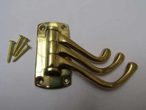 Plain Victorian Swivel Hook Polished Brass