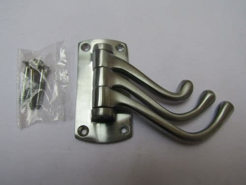 Plain Victorian Swivel Hook Satin Chrome