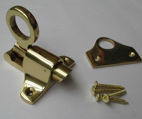 Polished Brass Attic Fanlight Catch
