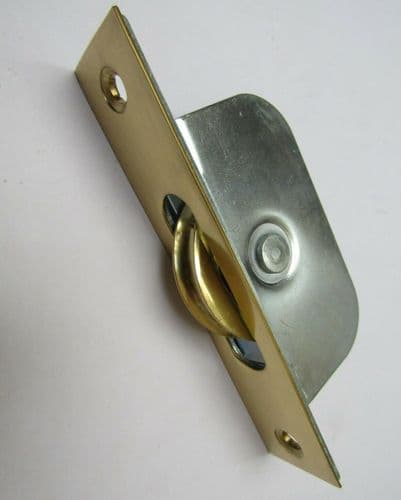 Polished Brass Axle Roller Sash Window Pulley