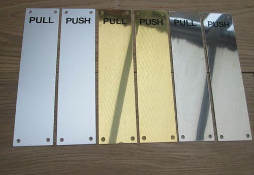 Polished Brass Pull Finger Plate