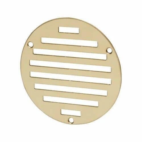 Polished Brass Slotted Air Vent 102mm Circular