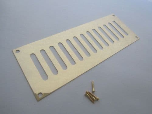 Polished Brass Slotted Air Vent 229mm X 76mm