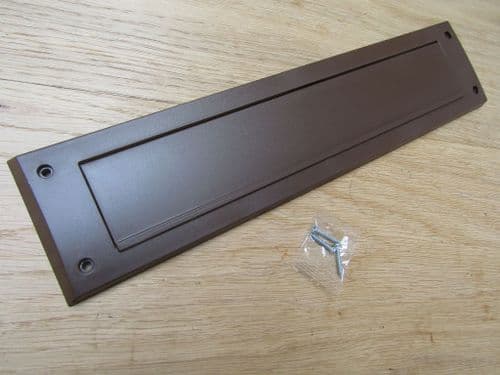 PVC Drought Letter Box With Flap Brown