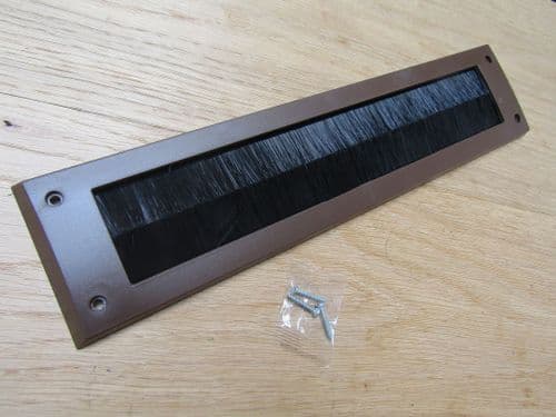 PVC Drought Letter Box Without Flap Brown