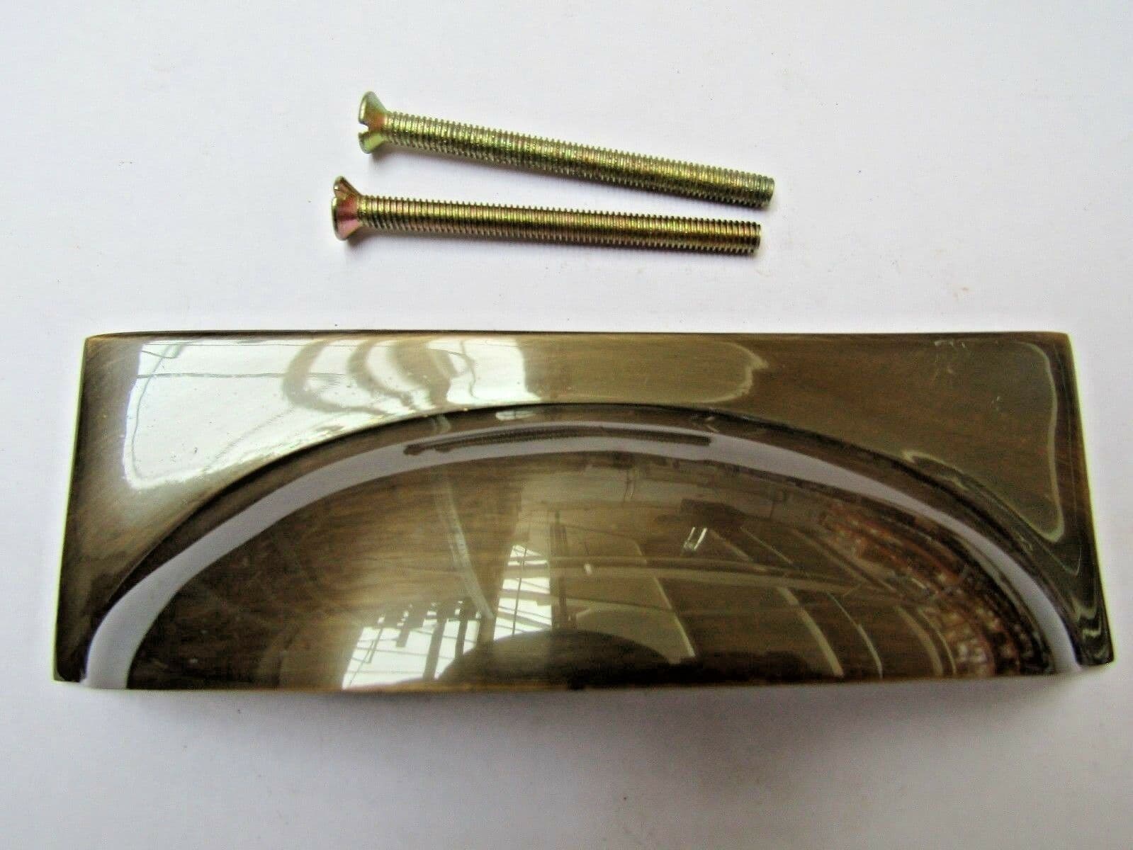 Rear Fix Rectangular Cup Pull Antique Brass