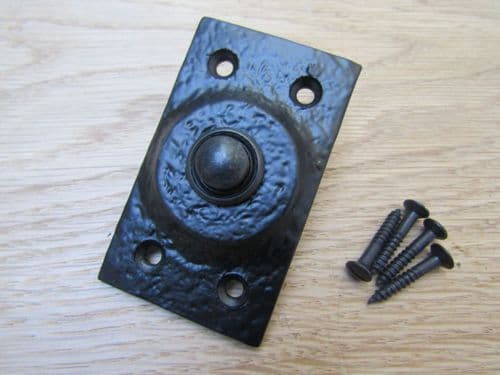Rectangular Bell Push Black Antique