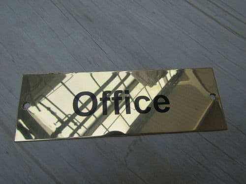 Rectangular Brass Office Door Sign