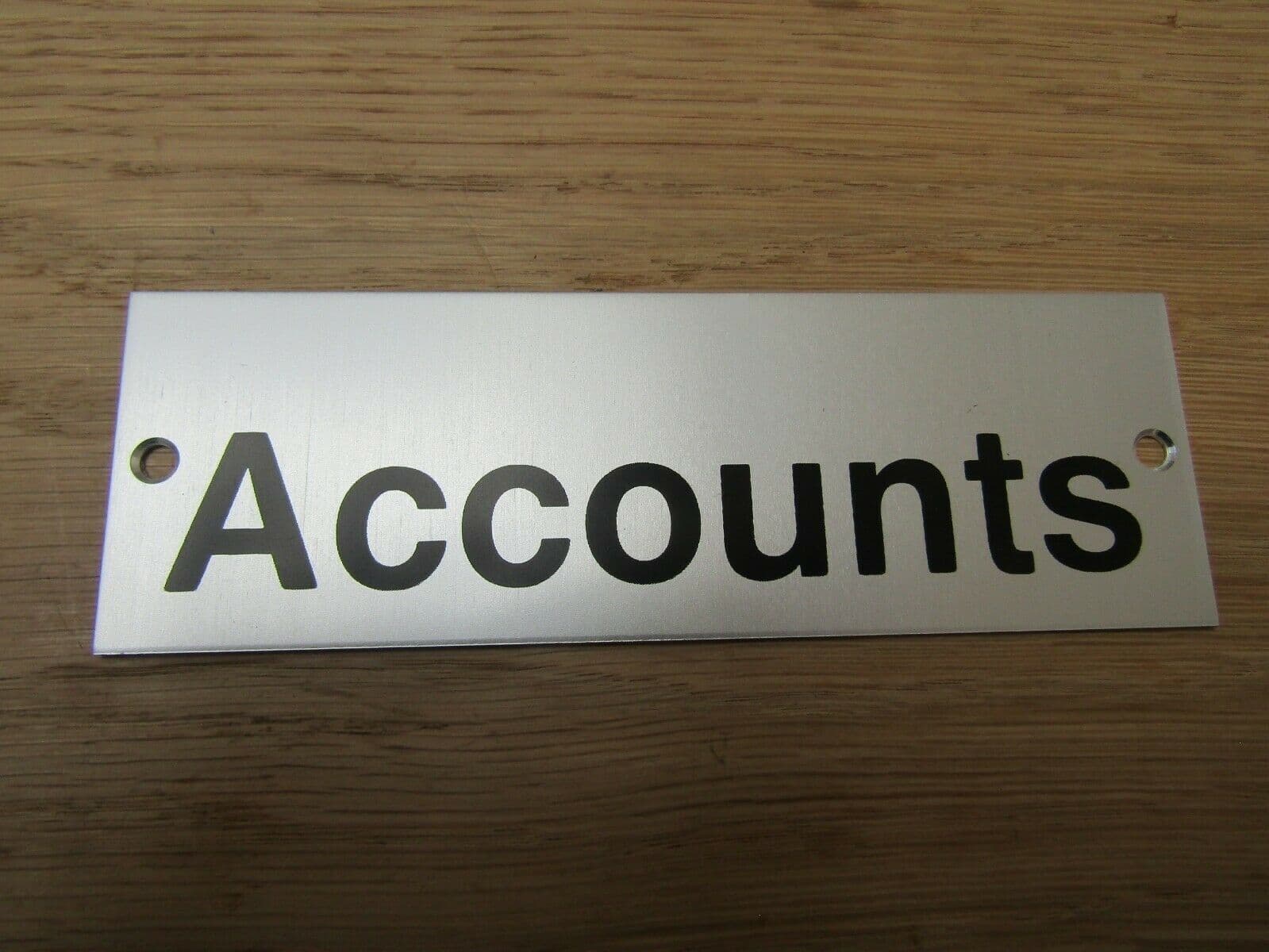 Rectangular Satin Aluminium Accounts Door Sign