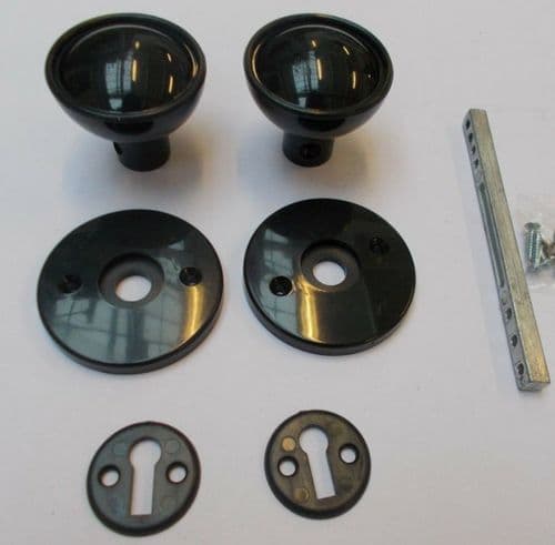 Rim Door Knob Set Shed Rim Black